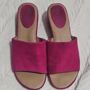Adam Tucker Fuchsia Mules